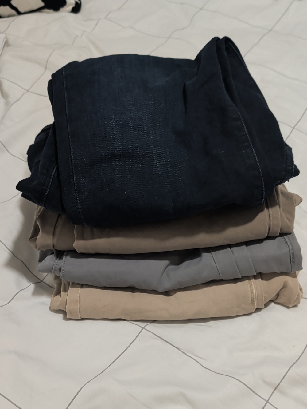 Men's Dark Blue Denim Jeans - Classic Straight Fit